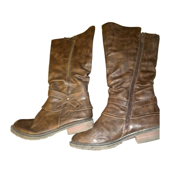 Patrizia Stylish Brown Heeled Boots for Women - Picture 2 of 5